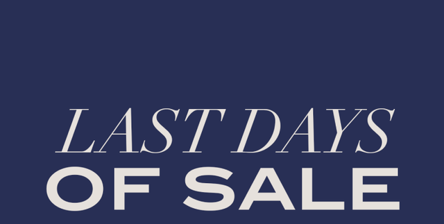 a blue background with a white text that says last days of sale