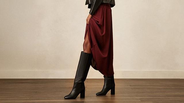 Almond toe knee high boots online